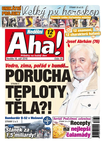 E-magazín Nedělní AHA! - 18.9.2016 - CZECH NEWS CENTER a. s.