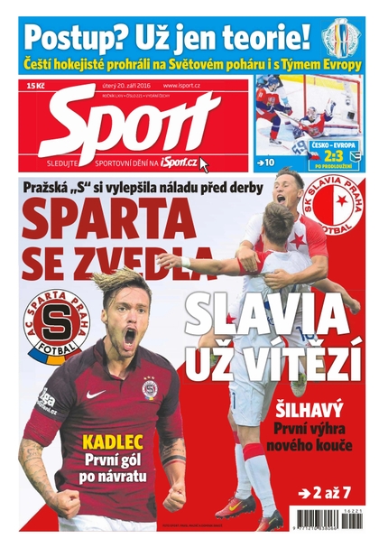 E-magazín Sport - 20.9.2016 - CZECH NEWS CENTER a. s.
