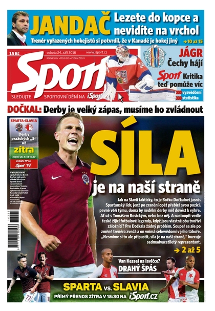E-magazín Sport - 24.9.2016 - CZECH NEWS CENTER a. s.