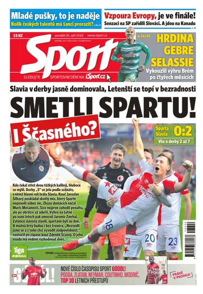 E-magazín Sport - 26.9.2016 - CZECH NEWS CENTER a. s.