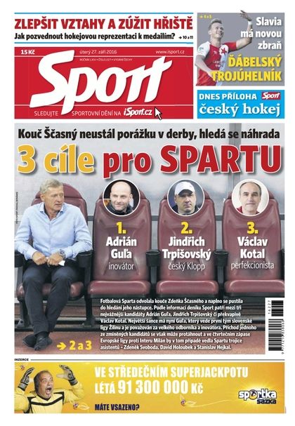 E-magazín Sport - 27.9.2016 - CZECH NEWS CENTER a. s.