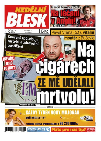 E-magazín Nedělní Blesk - 2.10.2016 - CZECH NEWS CENTER a. s.