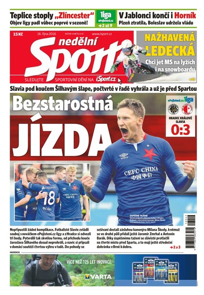 E-magazín Nedělní Sport - 16.10.2016 - CZECH NEWS CENTER a. s.