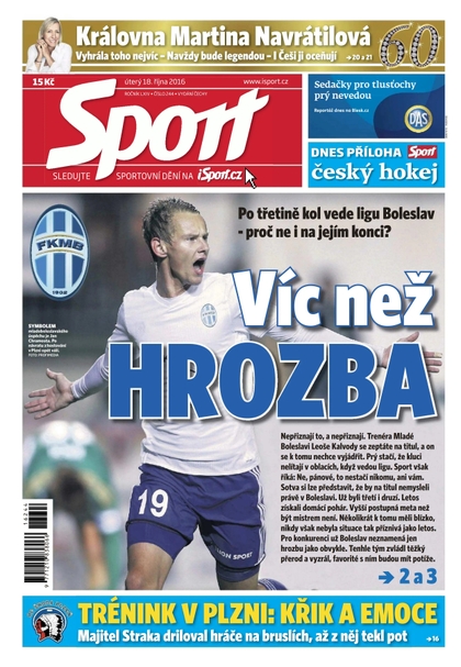 E-magazín Sport - 18.10.2016 - CZECH NEWS CENTER a. s.