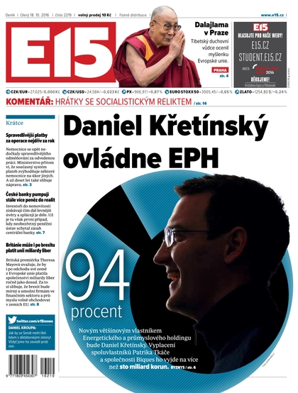 E-magazín E15 18.10.2016 - Czech Media Invest