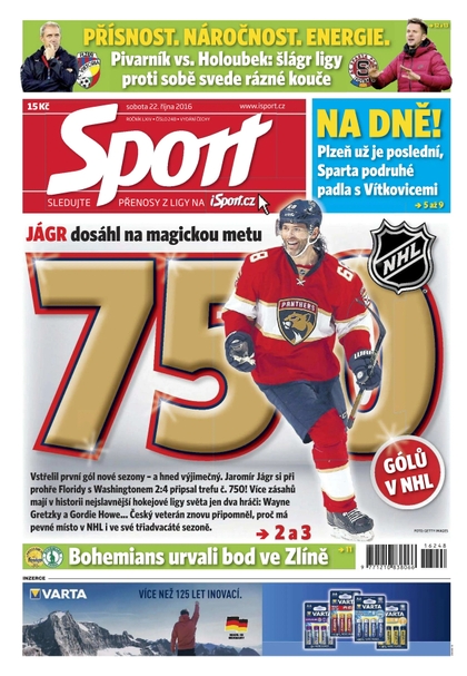 E-magazín Sport - 22.10.2016 - CZECH NEWS CENTER a. s.