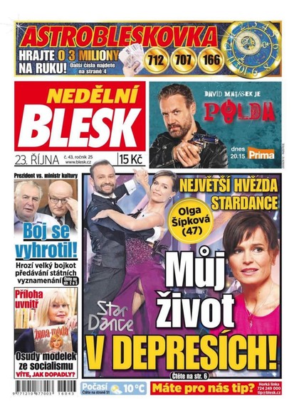 E-magazín Nedělní Blesk - 23.10.2016 - CZECH NEWS CENTER a. s.