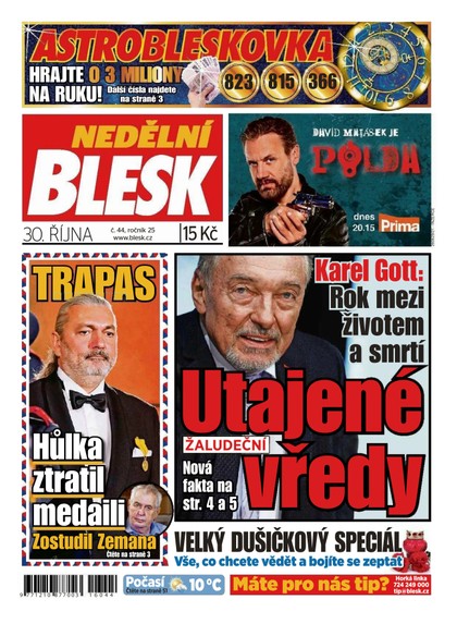 E-magazín Nedělní Blesk - 30.10.2016 - CZECH NEWS CENTER a. s.