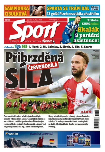 E-magazín Sport - 31.10.2016 - CZECH NEWS CENTER a. s.