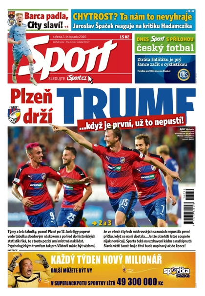 E-magazín Sport - 2.11.2016 - CZECH NEWS CENTER a. s.