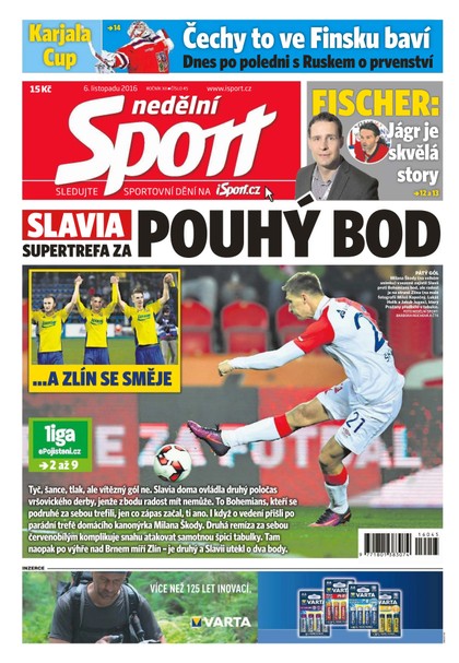 E-magazín Nedělní Sport - 6.11.2016 - CZECH NEWS CENTER a. s.