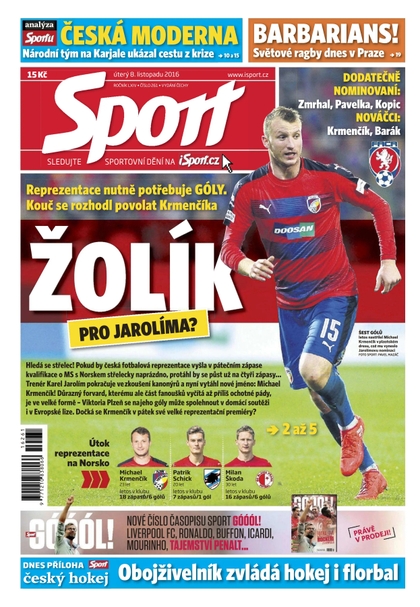 E-magazín Sport - 8.11.2016 - CZECH NEWS CENTER a. s.