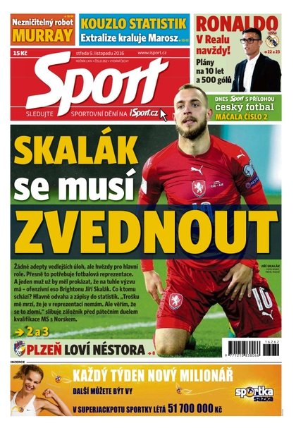 E-magazín Sport - 9.11.2016 - CZECH NEWS CENTER a. s.