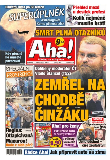 E-magazín AHA! - 12.11.2016 - CZECH NEWS CENTER a. s.