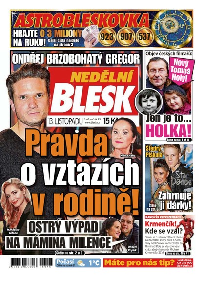 E-magazín Nedělní Blesk - 13.11.2016 - CZECH NEWS CENTER a. s.