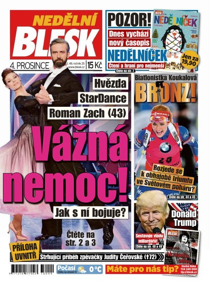 E-magazín Nedělní Blesk - 4.12.2016 - CZECH NEWS CENTER a. s.