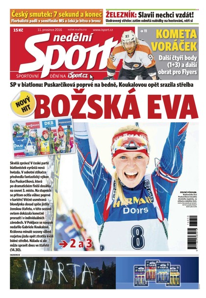 E-magazín Nedělní Sport - 11.12.2016 - CZECH NEWS CENTER a. s.