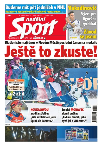 E-magazín Nedělní Sport - 18.12.2016 - CZECH NEWS CENTER a. s.