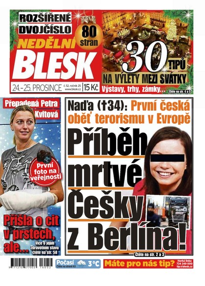 E-magazín Nedělní Blesk - 25.12.2016 - CZECH NEWS CENTER a. s.