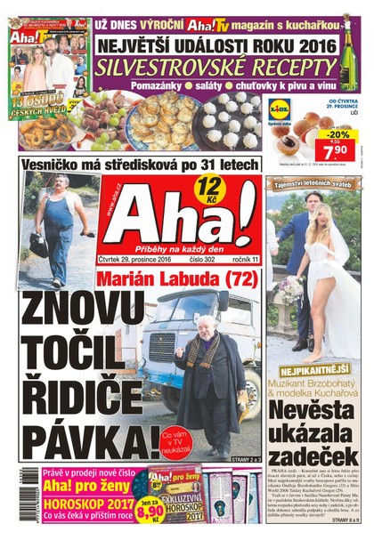 E-magazín AHA! - 29.12.2016 - CZECH NEWS CENTER a. s.