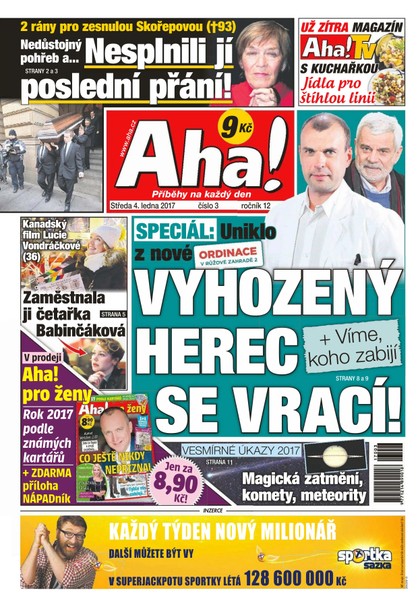 E-magazín AHA! - 4.1.2017 - CZECH NEWS CENTER a. s.