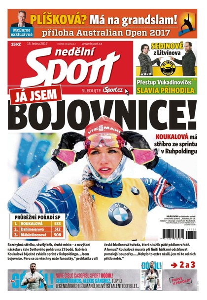 E-magazín Nedělní Sport - 15.1.2017 - CZECH NEWS CENTER a. s.