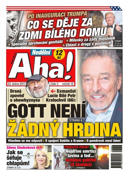 E-magazín Nedělní AHA! - 22.1.2017 - CZECH NEWS CENTER a. s.