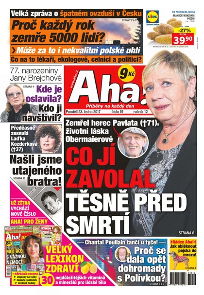 E-magazín AHA! - 23.1.2017 - CZECH NEWS CENTER a. s.