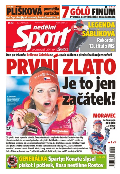 E-magazín Nedělní Sport - 12.2.2017 - CZECH NEWS CENTER a. s.