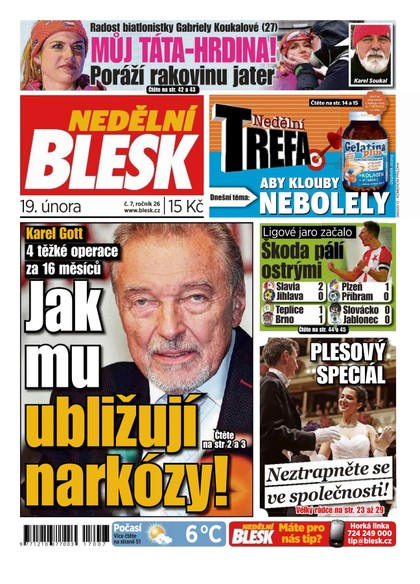 E-magazín Nedělní Blesk - 19.2.2017 - CZECH NEWS CENTER a. s.