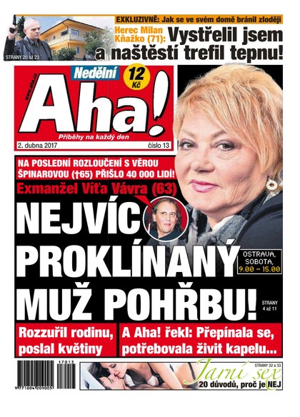 E-magazín Nedělní AHA! - 2.4.2017 - CZECH NEWS CENTER a. s.