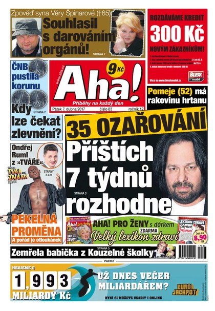 E-magazín AHA! - 7.4.2017 - CZECH NEWS CENTER a. s.