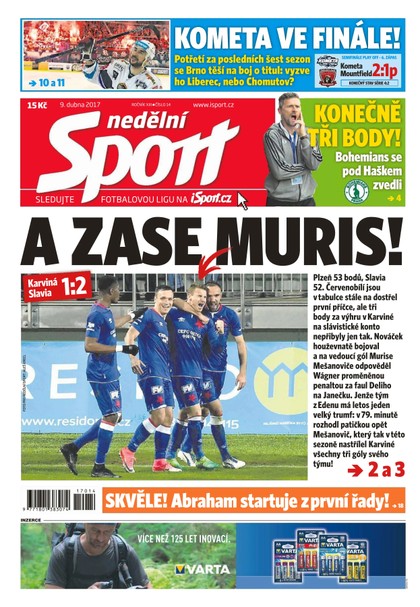 E-magazín Nedělní Sport - 9.4.2017 - CZECH NEWS CENTER a. s.