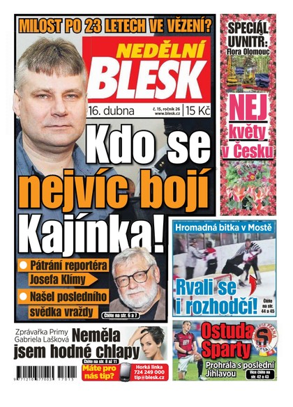 E-magazín Nedělní Blesk - 16.4.2017 - CZECH NEWS CENTER a. s.