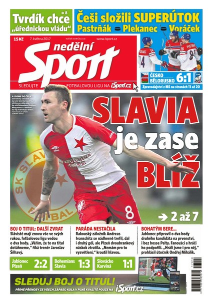 E-magazín Nedělní Sport - 7.5.2017 - CZECH NEWS CENTER a. s.