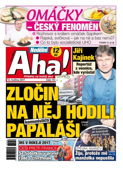 E-magazín Nedělní AHA! - 14.5.2017 - CZECH NEWS CENTER a. s.