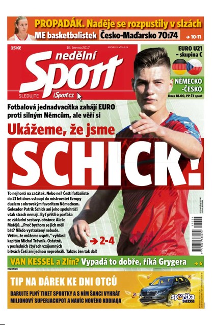 E-magazín Nedělní Sport - 18.6.2017 - CZECH NEWS CENTER a. s.