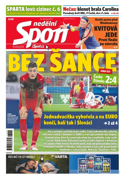 E-magazín Nedělní Sport - 25.6.2017 - CZECH NEWS CENTER a. s.