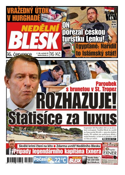 E-magazín Nedělní Blesk - 16.7.2017 - CZECH NEWS CENTER a. s.