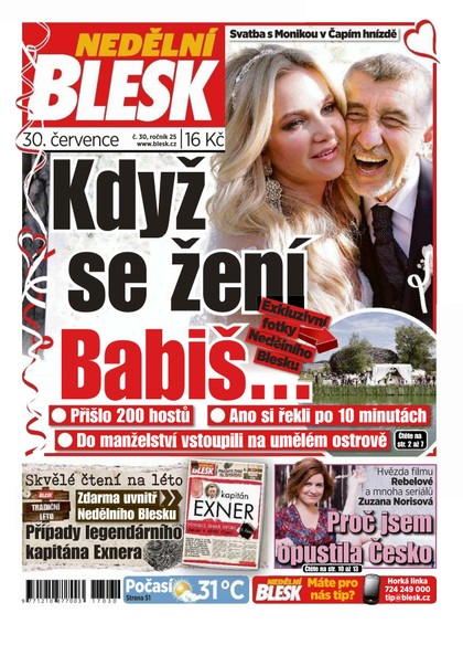 E-magazín Nedělní Blesk - 30.7.2017 - CZECH NEWS CENTER a. s.