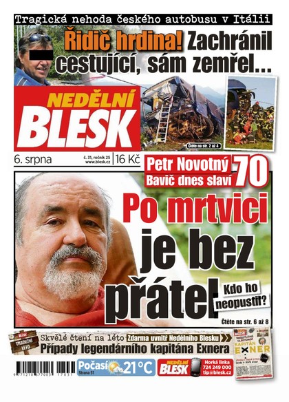 E-magazín Nedělní Blesk - 6.8.2017 - CZECH NEWS CENTER a. s.