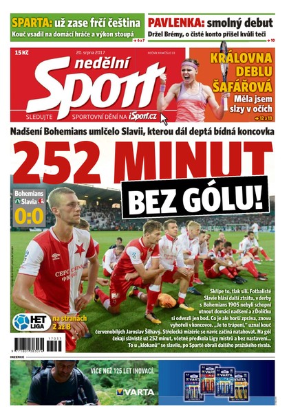 E-magazín Nedělní Sport - 20.8.2017 - CZECH NEWS CENTER a. s.