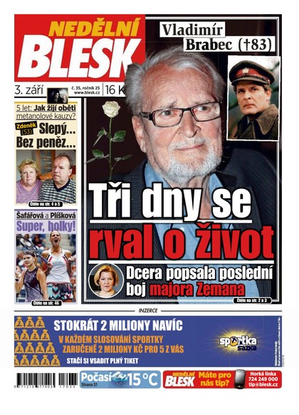 E-magazín Nedělní Blesk - 3.9.2017 - CZECH NEWS CENTER a. s.