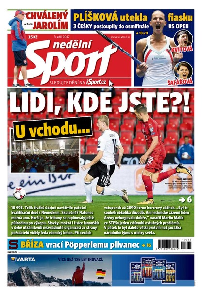 E-magazín Nedělní Sport - 3.9.2017 - CZECH NEWS CENTER a. s.