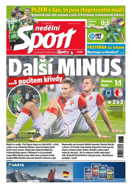 E-magazín Nedělní Sport - 10.9.2017 - CZECH NEWS CENTER a. s.