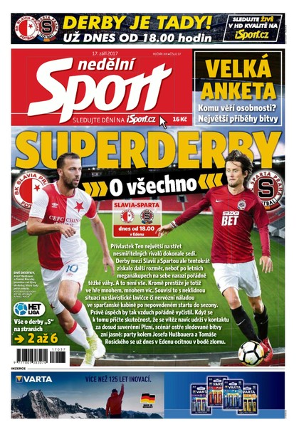 E-magazín Nedělní Sport - 17.9.2017 - CZECH NEWS CENTER a. s.