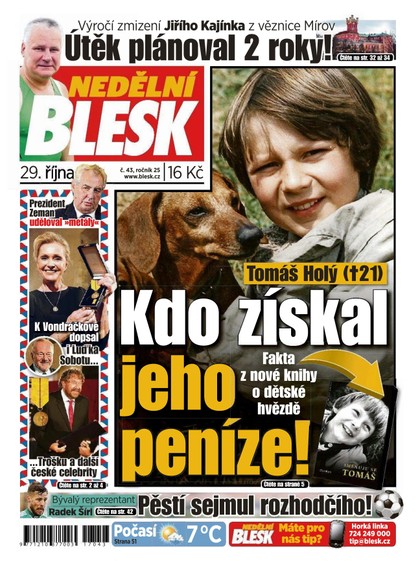 E-magazín Nedělní Blesk - 29.10.2017 - CZECH NEWS CENTER a. s.