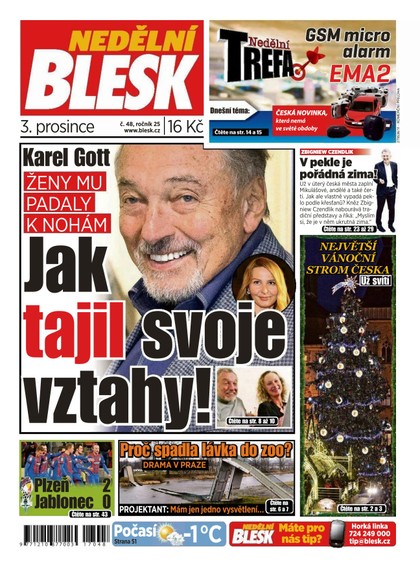 E-magazín Nedělní Blesk - 3.12.2017 - CZECH NEWS CENTER a. s.