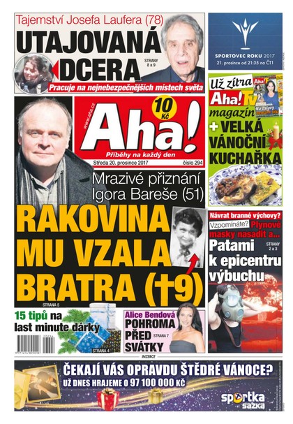 E-magazín AHA! - 20.12.2017 - CZECH NEWS CENTER a. s.