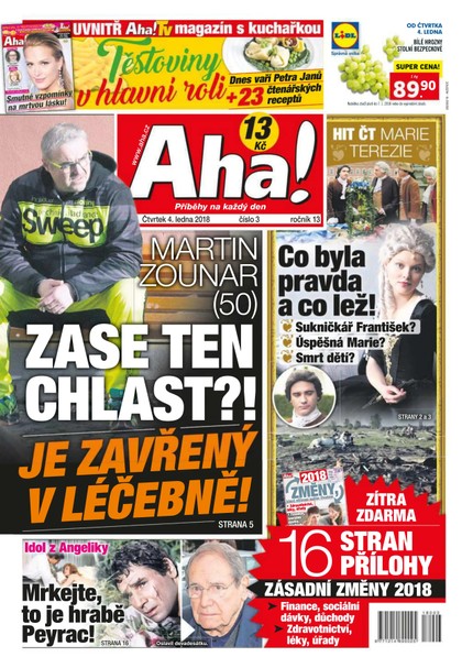 E-magazín AHA! - 4.1.2018 - CZECH NEWS CENTER a. s.